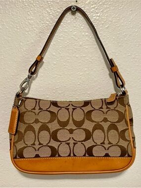 COACH VTG Y2K Signature Demi Mini Pouch Shoulder Bag Pochette 6094